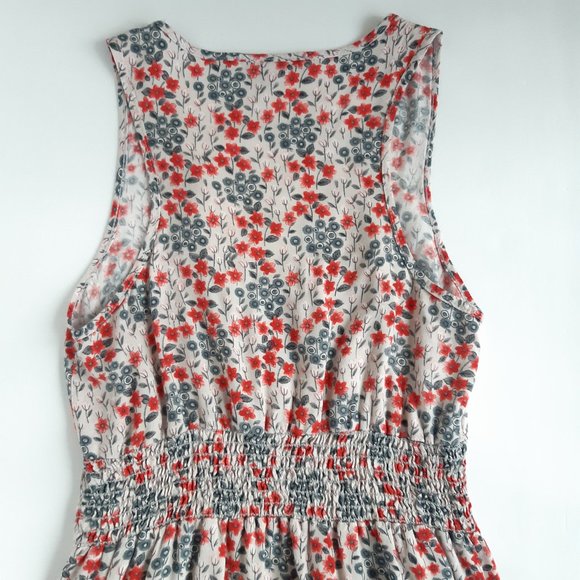 Boho Floral Dress Sleeveless w Pockets S/P - Picture 4 of 8